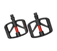 Yhenlovtt Pedales de bicicleta de aleación doble DU Rodamiento, plataforma hueca ancha, para ciclismo de montaña, banda de rodadura antideslizante ligera, con rosca estándar, color negro