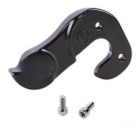 Yhenlovtt Percha de cambio trasero para bicicleta de montaña para marcos Merida, gancho de aleación de aluminio con tornillos, repuesto de montaje de engranaje de bicicleta de precisión en negro