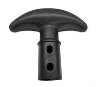 Yhenlovtt Peso pluma en forma de T para remo para mango, agarre de repuesto para kayak, patrón antideslizante adaptado, soporte de canoa, tabla de remo de PVC (color negro)