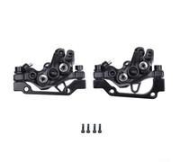 Yhenlovtt Pinza de freno de disco mecánico de doble cara para bicicleta de montaña, montaje de aleación de freno de bicicleta de cuatro pistones, montaje de seis pernos, soporte adaptador delantero