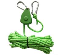 Yhenlovtt Polea de camping de 4 mm, toldo resistente al viento para aplicación, cuerda de tienda de campaña, cordón personalizable con hebilla, cordón de nailon resistente para senderismo al aire