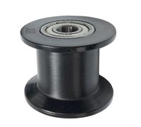 Yhenlovtt Polea de rueda de control magnético para máquina de remo, 44,8 mm de diámetro, plástico negro, rueda de rodamiento de repuesto para equipo de fitness