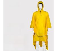 Yhenlovtt Poncho de silicona de nailon recubierto 15D para ala de lluvia, impermeable, negro (amarillo L), poncho para acampar y senderismo al aire libre con Pu8000 mm