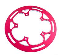 Yhenlovtt Protector de cadena de aleación de aluminio para bicicleta BCD de 130 mm, se adapta a platos individuales 50-54T, cubierta protectora duradera para evitar arañazos y (rojo)