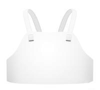 Yhenlovtt Protector de pecho para espada y sable de aluminio con banda elástica ajustable, equipo de protección de plástico blanco para hombres y mujeres Fen (hombres)