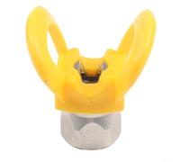 Yhenlovtt Pulverizador de pintura sin aire, protector de boquilla de punta plana, accesorio universal de pulverización de alta presión, asiento de protección de boquilla de metal y plástico con G7/8