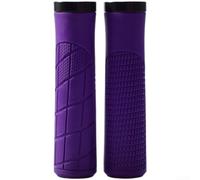 Yhenlovtt Puños de bicicleta de montaña de goma TPR antideslizante que absorbe los golpes manubrio ergonómico para ciclismo todoterreno (morado)