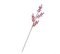 Yhenlovtt Ramo de frutos rojos artificiales de acebo de la fortuna festiva de 60 cm/70 cm para celebración de Año Nuevo y decoración del hogar (4 puntas de 60 cm)