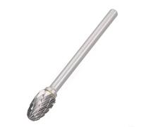 Yhenlovtt Rebabas de carburo de 3x6mm para taladro rotativo, para desbarbar, pulir y rectificar (D)