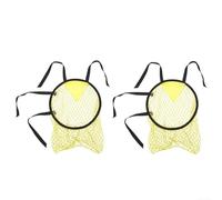 Yhenlovtt Red de entrenamiento de precisión de portería de 2 piezas y amarillas con correas ajustables para todos los objetivos, 45 x 60 cm, color negro, 55 x 70 cm (amarillo 45 x 60 cm)