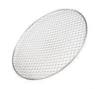 Yhenlovtt Rejilla redonda de acero inoxidable para barbacoa, resistente y fácil de limpiar, distribución uniforme del calor, compatible (35 cm)