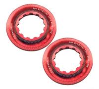 Yhenlovtt Rotores de bloqueo central de bicicleta, anillo de fijación de aleación de freno de disco para 9, 12, 15 mm, eje pasante, montaje interno, piezas de ciclismo (rojo)