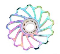 Yhenlovtt Rueda guía de desviador trasero de aleación de aluminio CNC 7075 con polea de rodamiento de porcelana para bicicletas de montaña de carretera de 8/9/10/11 velocidades, 13t/15t (11T colorido)