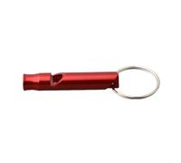 Yhenlovtt Silbato de metal para senderismo, aleación de supervivencia al aire libre, mini señal de alto decibelio con milímetros de color aleatorio, camping, aluminio 45 (rojo)