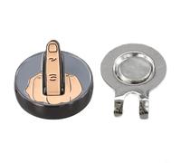 Yhenlovtt Sombrero de bola de acero al manganeso que se adapta a todos los Skill Le para clip o cinturones, divertido marcador de dedo medio para hombre, sombreros robustos con estructura magnética