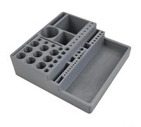 Yhenlovtt Soporte de almacenamiento de herramientas para atar moscas, estante de almacenamiento de escritorio, almacenamiento de materiales para atar moscas