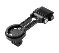 Yhenlovtt Soporte de extensión de vástago de bicicleta ajustable Soporte de computadora de aleación de aluminio para Garmin fuera manillar delantero GPS Holder Negro (A)