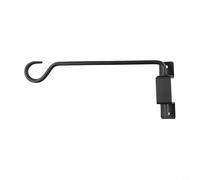 Yhenlovtt Soporte de gancho de pared giratorio resistente, perfecto para exhibir linternas y comederos de pájaros, diseñado para una fácil instalación y uso (negro, 31 x 12)