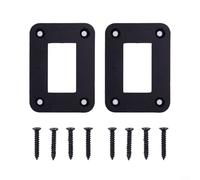 Yhenlovtt Soporte de interruptor basculante, 2 unidades, carcasa de panel de palanca de forma unitaria, color negro con tornillos
