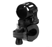Yhenlovtt Soporte de luz de bicicleta para bicicleta de montaña, soporte giratorio de 360 grados, soporte de antorcha de ciclismo con correa de silicona, abrazadera de accesorios MTB
