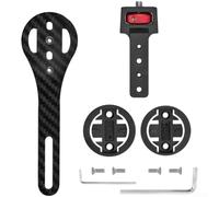 Yhenlovtt Soporte de manillar de bicicleta de fibra de carbono T800, para computadoras Garmin y cámaras de acción, con interfaz de 1/4 pulgadas de espacio de 37 mm