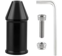 Yhenlovtt Soporte de montaje de luz de bicicleta con ojales M5, soporte de aleación de aluminio para ciclismo, adaptador de luz delantera, soporte de montaje de antorcha (negro)