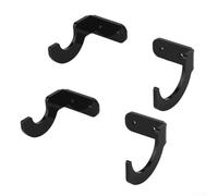 Yhenlovtt Soporte de pared acrílico transparente para bates de béisbol con soporte horizontal de 2 unidades para bates de sóftbol y diseño de ranura (color negro)