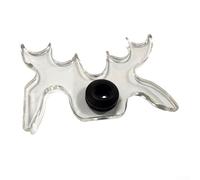 Yhenlovtt Soporte transparente de goma acrílica para tener cabeza, taco de billar, puente de billar, taco de billar, 7 ángulos de 101 x 70 mm, modificables