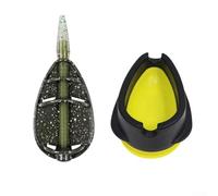Yhenlovtt Tackle Having con alimentador para pesca de carpas, terminal de aleación de zinc, accesorio en línea de 25/35/45 g de peso compatible con maceta de caña (45 g)