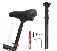 Yhenlovtt Tija de sillín de suspensión de aleación de aluminio, poste amortiguador, ajustable, sillín de rebote para bicicleta de montaña de 350 mm (28,6 mm)