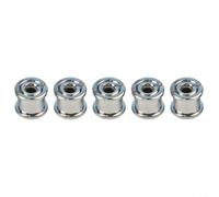Yhenlovtt Tornillos de montaje de piñón de bicicleta en plata, tornillos de plato de acero inoxidable para sistemas de biela MTB dobles individuales (B doble)