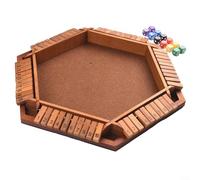 Yhenlovtt Una gran manera de aumentar las habilidades matemáticas mientras te diviertes, prueba nuestro multijugador de madera Shut the Box (marrón)