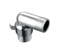 Yhenlovtt Válvula de ángulo de latón rosca hembra macho de 1/2 pulgada, válvula de parada triangular cromada para accesorios de inodoro de baño, resistencia a la erosión y seguridad (macho macho)