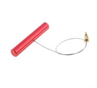 Yhenlovtt Válvula integrada de núcleo de extracción de neumáticos de vástago de pesca con válvula pesada, guía de alambre de metal para instalación de vástago de válvula de tubo interior (rojo)