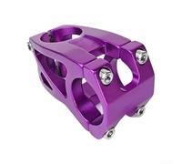 Yhenlovtt Vástago de bicicleta de aluminio hueco de 31,8 mm para bicicleta de carretera MTB de 45 mm de longitud 28,6 mm de dirección ± 7 grados ajustable CNC manillar ligero (morado)