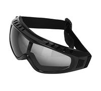 Yheonver Gafas de protección de cristal transparente, protección contra el polvo, para moto, color negro