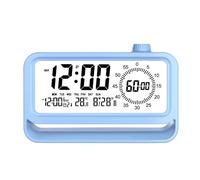 YHFITN Reloj Despertador Digital luz Nocturna, Temporizador Visual, recordatorio de Tiempo, Pantalla de Temperatura, Ideal para enseñar y administrar el Tiempo, Regalos para niños (Azul)