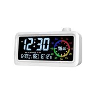 YHFITN Reloj Despertador Inteligente con Temporizador Visual, Temporizador de Cuenta Regresiva y Temperatura, Ideal para gimnasios en casa, Estudiantes, oficinas y dormitorios. (Blanco Colorido)