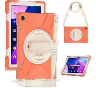 YHFZR 360°Rotativo Asa de Mano Porta con Hombro Funda Robusta Antichoque para Lenovo Tab P11 Pro 2nd 2022/ Pad Pro 2022 11.2'' TB138FC/TB132FU, Naranja