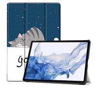 YHFZR Funda Carcasa para Samsung Galaxy Tab S9 2023, Slim Smart Carcasa Protectora con Soporte Función Cover Case para Samsung Galaxy Tab S9 11 Pulgada 2023 X710/X716, Gato