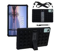 YHFZR Funda para Blackview Mega2/ OSCAL Pad 100/ Odea A12 Tablet 12 Pulgada, Silicón Ligera Carcasa Antideslizante con Soporte para los niños, Negro