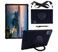 YHFZR Funda para Blackview MEGA8 13 Pulgada Tablet, Soporte Giratorio Silicón Ligera Carcasa Antideslizante para los niños, Negro