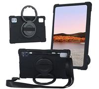 YHFZR Funda para Blackview Tab 13, Soporte Giratorio Silicón Ligera Carcasa Antideslizante para los niños para Blackview Tab 13 /Blackview Tab 12 /Blackview Tab 7 10 Pulgada, Negro