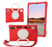 YHFZR Funda para Blackview Tab 13, Soporte Giratorio Silicón Ligera Carcasa Antideslizante para los niños para Blackview Tab 13 /Blackview Tab 12 /Blackview Tab 7 10 Pulgada, Rojo