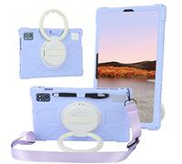 YHFZR Funda para Blackview Tab 13, Soporte Giratorio Silicón Ligera Carcasa Antideslizante para los niños para Blackview Tab 13 /Blackview Tab 12 /Blackview Tab 7 10 Pulgada, Morado