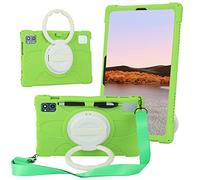 YHFZR Funda para Blackview Tab 13, Soporte Giratorio Silicón Ligera Carcasa Antideslizante para los niños para Blackview Tab 13 /Blackview Tab 12 /Blackview Tab 7 10 Pulgada, Verde