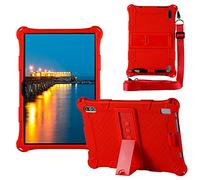 YHFZR Funda para Blackview Tab9 Tablet 10,1 Pulgada, Silicón Ligera Carcasa Antideslizante con Soporte para los niños para Blackview Tab9 Tablet 10,1 Pulgada, Rojo