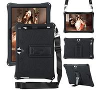 YHFZR Funda para Brillar IBLK002 10 Pulgada, Silicón Ligera Carcasa Antideslizante con Soporte para los niños para Brillar IBLK002 10 Pulgada, Negro