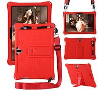 YHFZR Funda para Brillar IBLK002 10 Pulgada, Silicón Ligera Carcasa Antideslizante con Soporte para los niños para Brillar IBLK002 10 Pulgada, Rojo