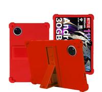 YHFZR Funda para DOOGEE Tab A9+/A9 Pro+ Tablet 11 Pulgada, Silicón Ligera Carcasa Antideslizante con Soporte para los niños, Rojo